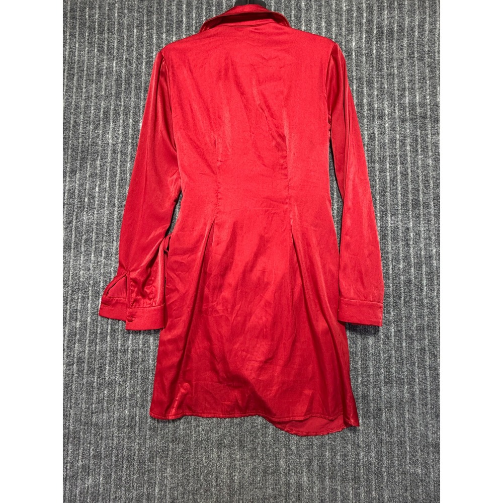 Superdown Mini Dress Sz M Satin Wrap Side Tie Cocktail Party Romantic - Picture 5 of 5